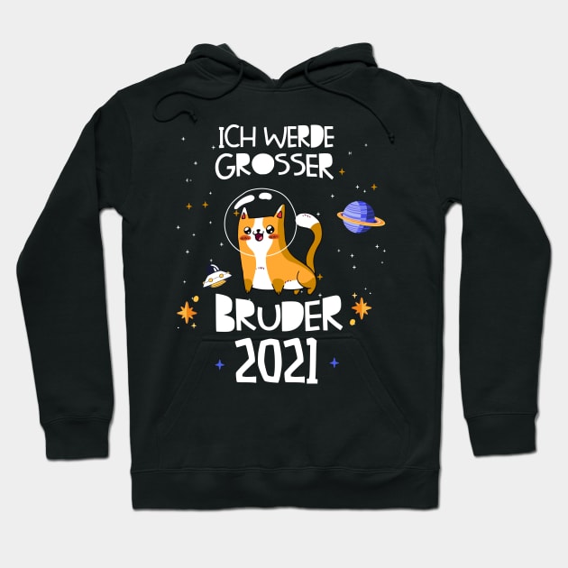 Großer Bruder 2021 Astronauten Katze Planeten Hoodie by alpmedia